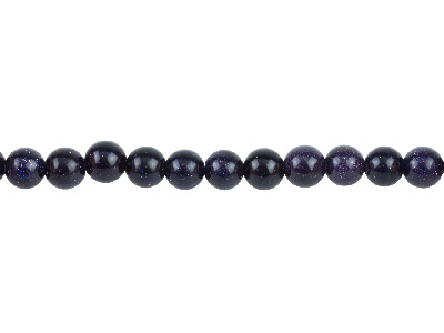 Blue-Goldstone-Beads,-8mm-Round,---16...