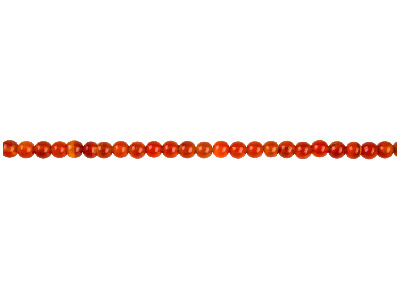 Carnelian Semi Precious Round      Beads, 4mm, 15-15.5 Strand