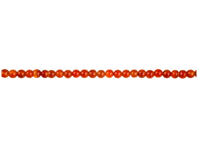 Carnelian Semi Precious Round      Beads, 4mm, 15-15.5 Strand