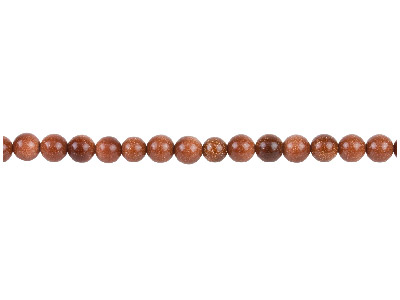 Goldstone Beads, 6mm Round,        1640cm Strand