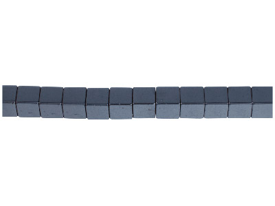 Hematite Semi Precious Cube Beads  6mm, 1640cm Strand