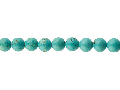 Dyed Howlite Semi Precious Round   Beads, 8mm, 15.539cm Strand