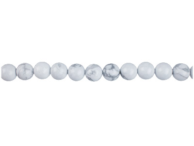 Howlite Semi Precious Round Beads  8mm, 1640cm Strand