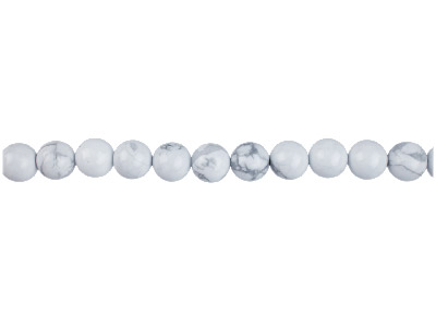 Howlite Semi Precious Round Beads  8mm, 16