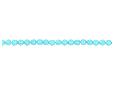 Dyed Aqua Jade Faceted Round       Precious Round Beads 8mm, 1640cm Strand