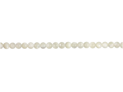 Mother of Pearl Semi Precious Round Beads, 4mm, 1640cm Strand