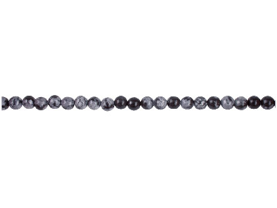 Snowflake Obsidian Semi Precious   Round Beads 6mm,16 Strand