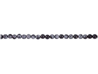 Snowflake Obsidian Semi Precious   Round Beads 8mm,16 Strand