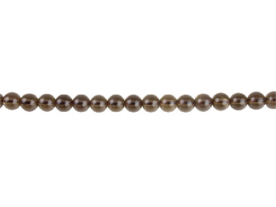 Smokey Quartz Semi Precious Round  Beads 6mm 16