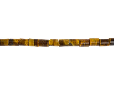 Tiger Eye Semi Precious Tube Beads 6x8mm, 1640cm Strand