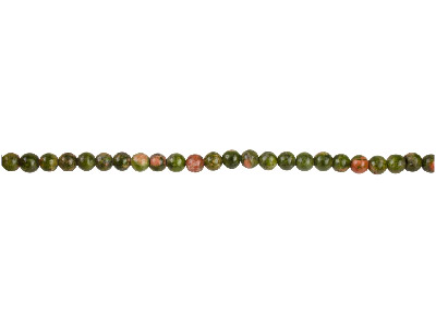Unakite Semi Precious Round Beads  4mm, 1640cm Strand