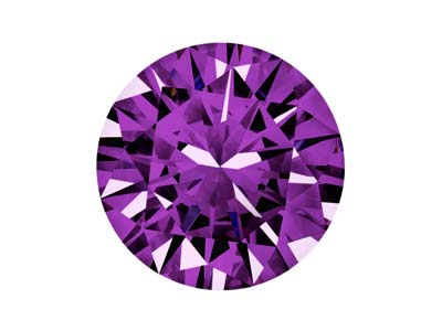 Preciosa Cubic Zirconia, The Alpha Round Brilliant, 1mm, Amethyst