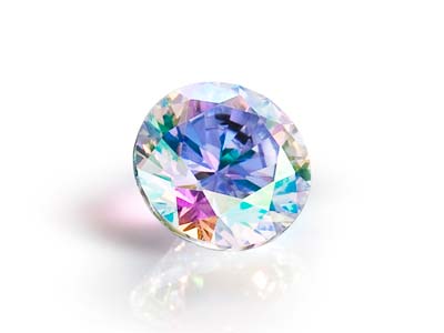 Preciosa Cubic Zirconia, The Alpha Round Brilliant, 1mm, Aurora       Borealis - Standard Image - 3