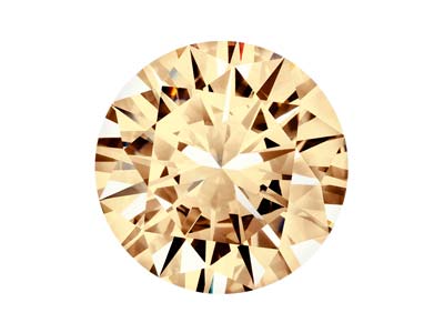 Preciosa Cubic Zirconia, The Alpha Round Brilliant, 1mm, Champagne