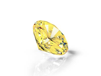 Preciosa Cubic Zirconia, The Alpha Round Brilliant, 1mm, Gold - Standard Image - 2