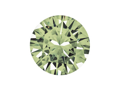 Preciosa Cubic Zirconia, The Alpha Round Brilliant, 1mm, Peridot - Standard Image - 1