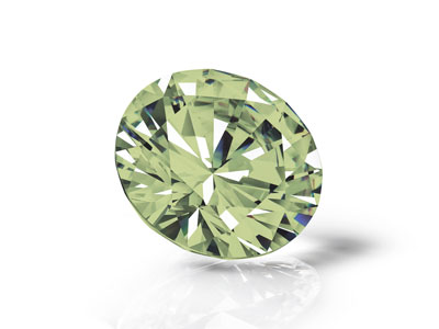 Preciosa Cubic Zirconia, The Alpha Round Brilliant, 1mm, Peridot - Standard Image - 3