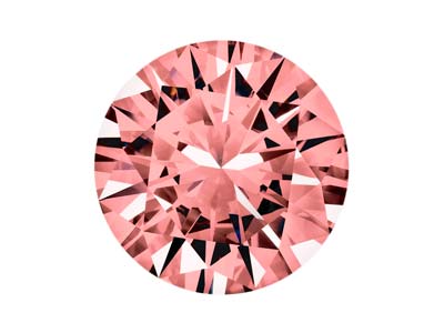 Preciosa Cubic Zirconia, The Alpha Round Brilliant, 1mm, Rhodolite