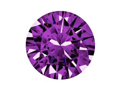 Preciosa Cubic Zirconia, The Alpha Round Brilliant, 1.5mm, Amethyst