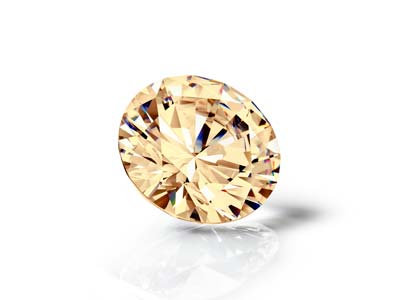 Preciosa Cubic Zirconia, The Alpha Round Brilliant, 1.5mm, Champagne - Standard Image - 3