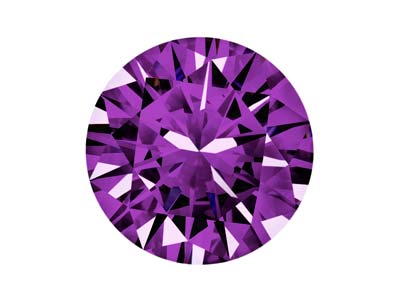 Preciosa Cubic Zirconia, The Alpha Round Brilliant, 2mm, Amethyst