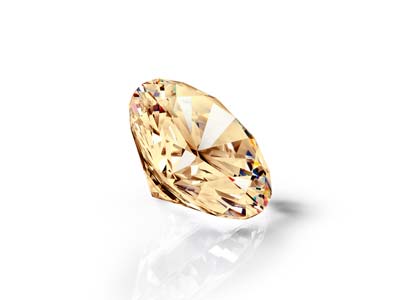 Preciosa Cubic Zirconia, The Alpha Round Brilliant, 2mm, Champagne - Standard Image - 2