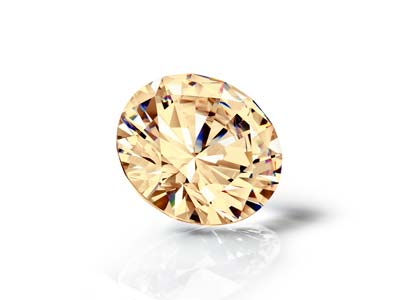 Preciosa Cubic Zirconia, The Alpha Round Brilliant, 2mm, Champagne - Standard Image - 3