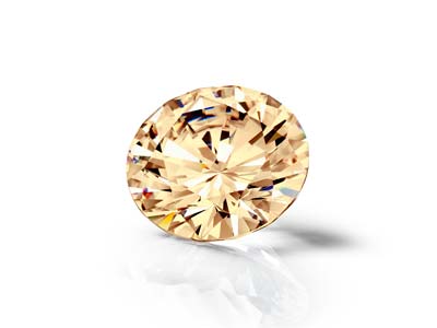 Preciosa Cubic Zirconia, The Alpha Round Brilliant, 2mm, Champagne - Standard Image - 4