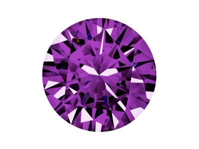 Preciosa Cubic Zirconia, The Alpha Round Brilliant, 2.5mm, Amethyst