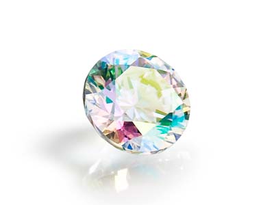 Preciosa Cubic Zirconia, The Alpha Round Brilliant, 2.5mm, Aurora     Borealis - Standard Image - 4