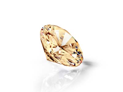 Preciosa Cubic Zirconia, The Alpha Round Brilliant, 2.5mm, Champagne - Standard Image - 2