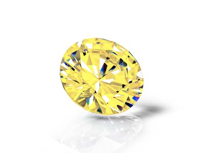 Preciosa Cubic Zirconia, The Alpha Round Brilliant, 2.5mm, Gold - Standard Image - 3