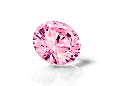 Preciosa Cubic Zirconia, The Alpha Round Brilliant, 2.5mm, Pink - Standard Image - 3