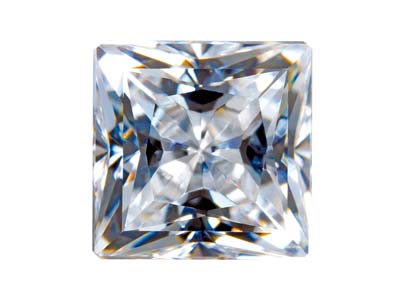 Preciosa Cubic Zirconia, Square    Princess, 2.5 X 2.5mm, White