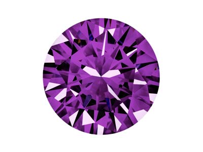 Preciosa Cubic Zirconia, The Alpha Round Brilliant, 3mm, Amethyst - Standard Image - 1