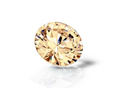 Preciosa Cubic Zirconia, The Alpha Round Brilliant, 3mm, Champagne - Standard Image - 3