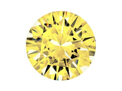 Preciosa Cubic Zirconia, The Alpha Round Brilliant, 3.5mm, Gold