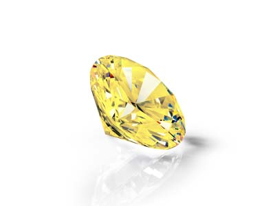 Preciosa Cubic Zirconia, The Alpha Round Brilliant, 4mm, Gold - Standard Image - 2