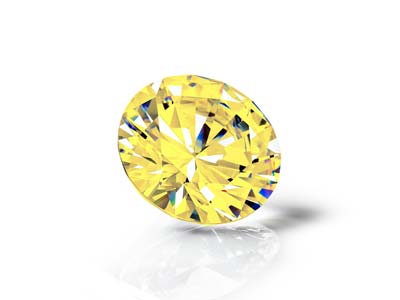 Preciosa Cubic Zirconia, The Alpha Round Brilliant, 4mm, Gold - Standard Image - 3