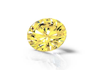 Preciosa Cubic Zirconia, The Alpha Round Brilliant, 4mm, Gold - Standard Image - 4
