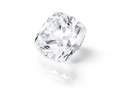 Preciosa Cubic Zirconia, Cushion, 5 X 5mm, White