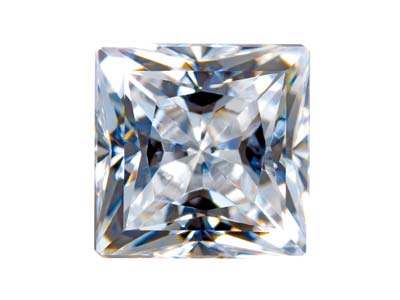 Preciosa Cubic Zirconia, Square    Princess, 5 X 5mm, White