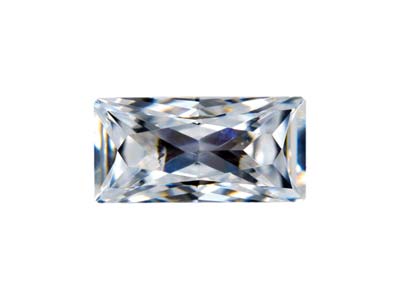 Preciosa Cubic Zirconia, Baguette  Princess, 5 X 2.5mm, White - Standard Image - 1