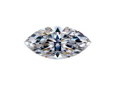 Preciosa Cubic Zirconia, Marquise  Diamond, 5 X 2.5mm, White - Standard Image - 1