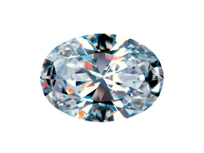 Preciosa Cubic Zirconia, Oval      Diamond, 5 X 3mm, White - Standard Image - 1