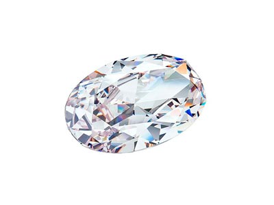 Preciosa Cubic Zirconia, Oval      Diamond, 5 X 3mm, White - Standard Image - 2