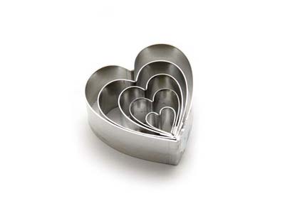 Heart Clay Cutters Pack of 5 - Standard Image - 1