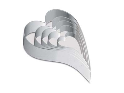 Fancy Heart Cutters Pack of 5 - Standard Image - 1