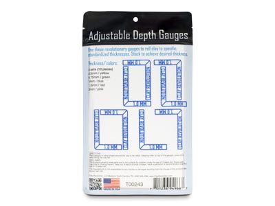 Adjustable Rolling Depth Gauges,   For Metal Clay, 10pcs - Standard Image - 7