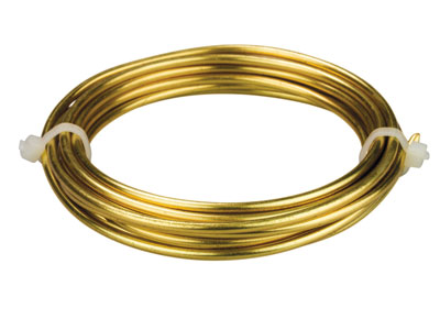 Beadalon Artistic Wire 10 Gauge    Tarnish Resistant Brass 2.5mm X    1.5m - Standard Image - 2
